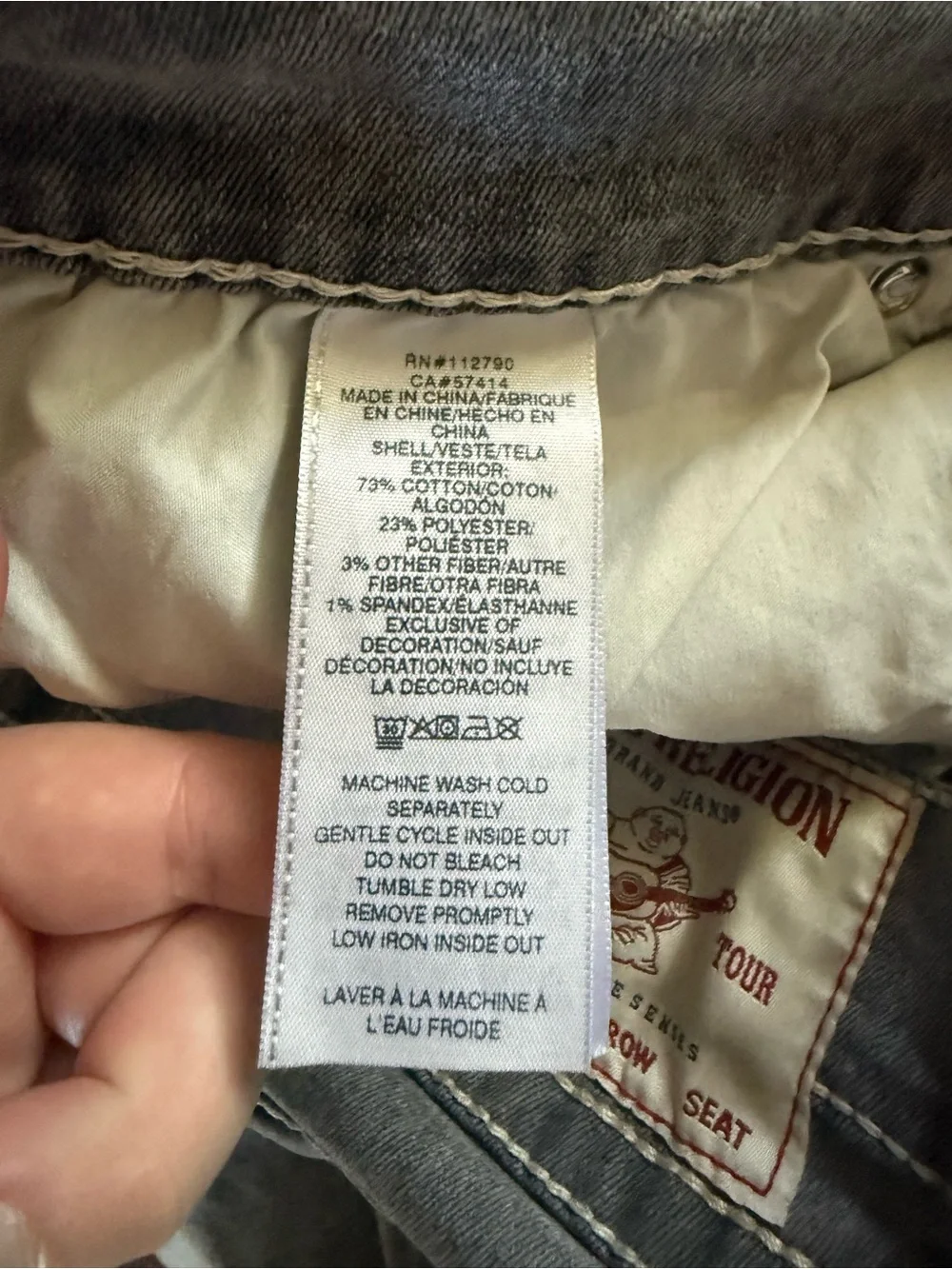 True Religion Men’s Gray Straight Jeans (Ricky Relaxed Straight)